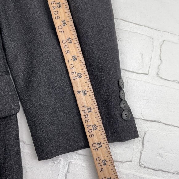 Baumler Suit Men 42 35Wx30L Dark Gray Herringbone Vitale Barberis Canonico Wool - Picture 9 of 16